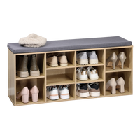 Universal-/ Schuhschrank mit Sitzkissen - Sonoma Eiche