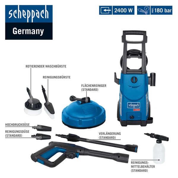Elektro-Hochdruckreiniger HCE2400 inkl. 8-teiliges Zubehör