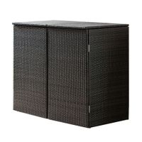 Mülltonnenbox 2er "Genua", ca. 111 x 65 x 104 cm - Grau