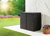 Mülltonnenbox 2er "Genua", ca. 111 x 65 x 104 cm - Grau