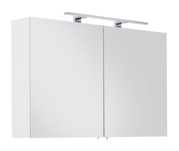 Spiegelschrank VIVA 100 weiss inkl. LED-Lampe EEK: F
