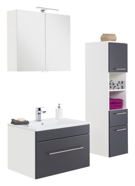 Badmöbel-Set VIVA 75 (3-teilig) anthrazit EEK: F