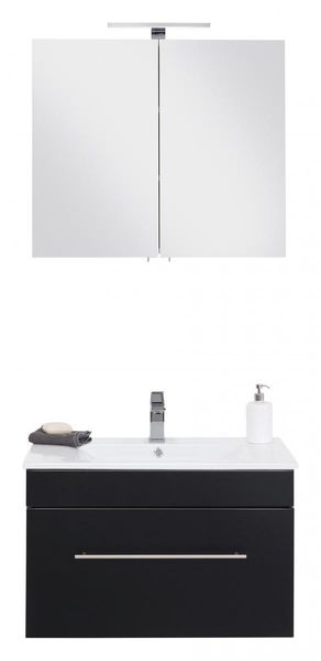 Badmöbel-Set VIVA 75 (2-teilig) schwarz EEK: F