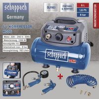 6 L Kompressor HC06 inkl. 5m Spiralschlauch