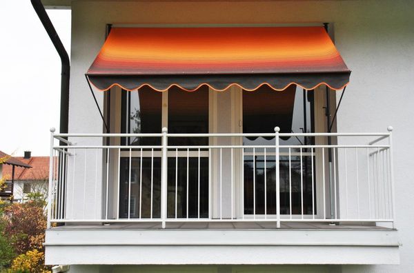 Klemmmarkise orange/braun 250 cm