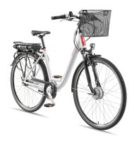 Damen City E-Bike RC657 Multitalent mit 7-Gang Shimano Nabenschaltung, Weiß