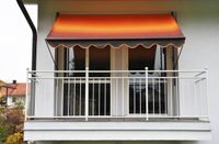 Klemmmarkise orange/braun 300 cm