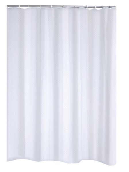 Duschvorhang Textil 180x200 cm Diamond weiß