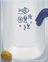 Badewanneneinlage Neptun ca. 38x72 cm, blau, 100% TPE