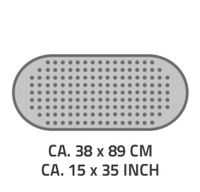 Badewanneneinlage Tecno ca. 38x89 cm, grau (manhattan), 100% TPE