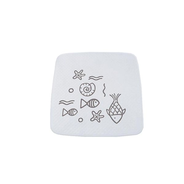 Duscheinlage Neptun ca. 54x54 cm, grau, 100% TPE