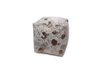 Spark Pouf 200 Elfenbein / Chrom 45cm x 45cm