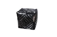 Spark Pouf 400 Schwarz / Silber 45cm x 45cm