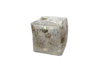 Spark Pouf 200 Elfenbein / Gold 45cm x 45cm
