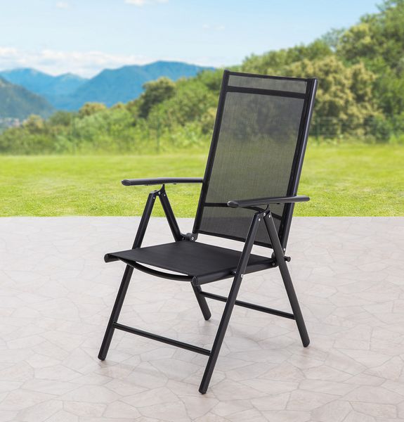 Aluminium Klappsessel, 2er Set - Anthrazit
