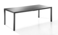 Aluminium Gartentisch mit Glasplatte - Anthrazit
