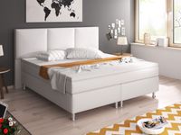 Boxspringbett Oslo 180x200 cm Kunstleder Weiß