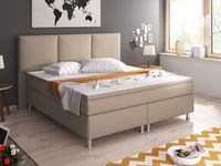 Boxspringbett Oslo 180x200 cm Kunstleder Muddy