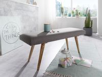 Sitzbank SALIM Grau 117x51x38 cm