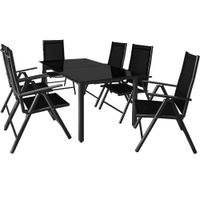 Garten-Sitzgruppe Bern 7-tlg. Anthrazit Alu