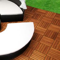 Casaria Holzfliese Akazie 30 x 30cm braun