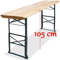 Casaria Bierzelttisch 170x50x75-105cm höhenverstellbar