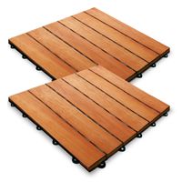 Deuba Holzfliese Eukalyptus 30 x 30cm braun
