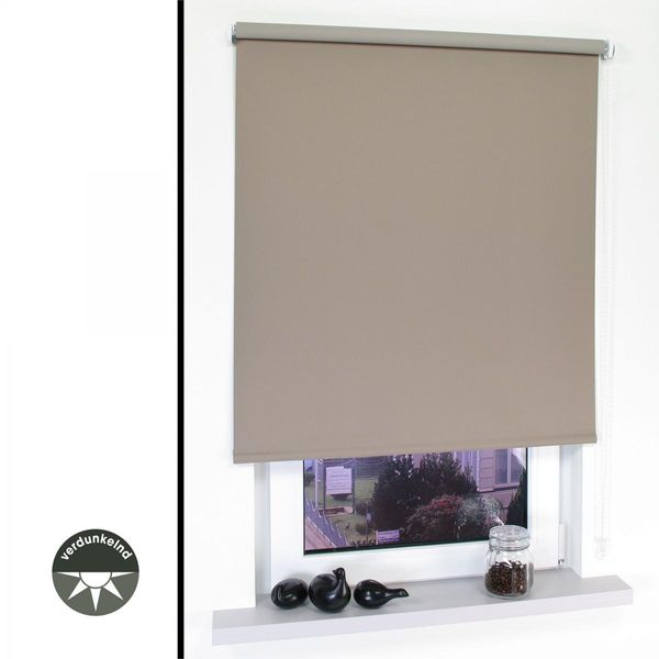 Seitenzugrollo 092 x 240 cm caffee