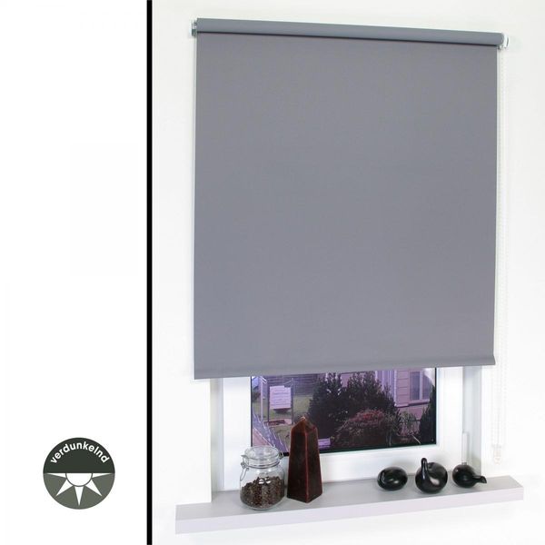 Seitenzugrollo 102 x 240 cm dunkelgrau