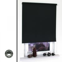 Seitenzugrollo 122 x 180 cm schwarz