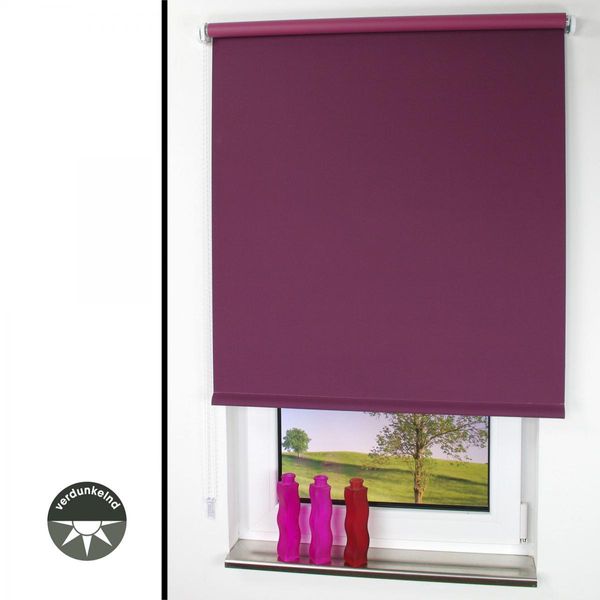 Seitenzugrollo 112 x 180 cm brombeere