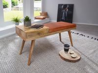 Sitzbank SALIM Ziegenleder 100x52x38 cm