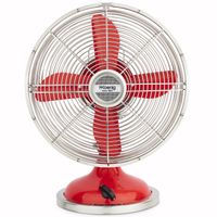 Elektrischer Tischventilator 25cm Durchmesser JOE50 Rot