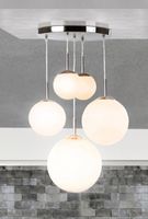 Lighting - BALLA - Hängeleuchte Metall Nickel matt, 2x E27 ILLU
