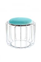 Beistelltisch / Pouf Comfortable 110 Mint / Silber