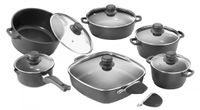 Kochtopfset Teflon schwarz