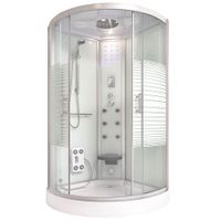 Dampfdusche WHITE PEARL - 100 x 100 cm