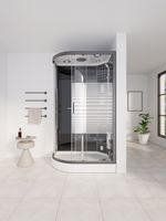 Dampfdusche BLACK PEARL - 120 x 80 cm Links