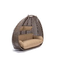 Polyrattan Hängesessel TWIN braun - Korb + Kissen