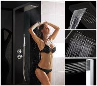 Duschpaneel CASCATA - black
