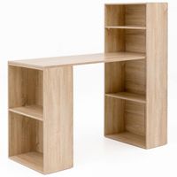 Schreibtisch mit Regal 120 x 120 x 53 cm Sonoma