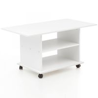 Design Couchtisch 95 x 51 x 54,5 cm Weiß