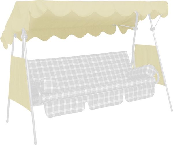 Sonnendach 200 x 120 cm Swingtex elfenbein