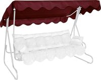 Sonnendach 210 x 145 cm PE bordeaux