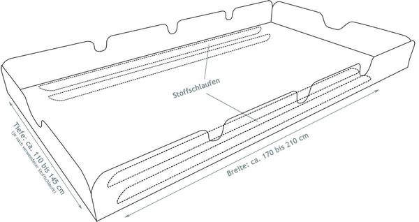 Sonnendach variable Größe braun