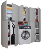 my home Kleiderschrank Lona / Grau