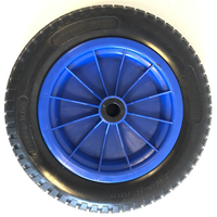 Schubkarrenrad "pannensicher", Rad schwarz/ Felge blau