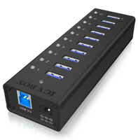 IB-AC6110, 10 Port Hub mit USB Type-A Anschluss und 1x Ladeanschluss