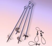 ShelterLogic Sturmanker Erdanker 76 cm, 4 Stk.