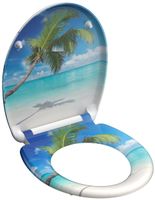WC-Sitz CARRIBEAN Duroplast Kunststoff Absenkautomatik Schnellverschluss Motiv